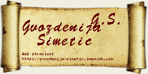 Gvozdenija Simetić vizit kartica